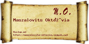 Maszalovits Oktávia névjegykártya